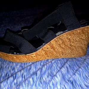Black Cork Wedges